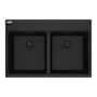 Franke Maris 31" Drop In Double Basin Granite Kitchen Sink Onyx