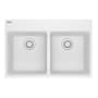 Franke Maris 31" Drop In Double Basin Granite Kitchen Sink Polar White
