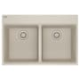 Franke Maris 33" Drop In Double Basin Granite Kitchen Sink Champagne