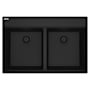 Franke Maris 33" Drop In Double Basin Granite Kitchen Sink Matte Black