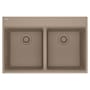 Franke Maris 33" Drop In Double Basin Granite Kitchen Sink Oyster
