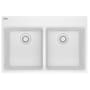 Franke Maris 33" Drop In Double Basin Granite Kitchen Sink Polar White