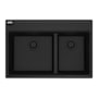 Franke Maris 31" Drop In Low Divide Double Basin Granite Kitchen Sink Onyx