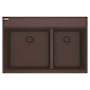 Franke Maris 33" Drop In Low Divide Double Basin Granite Kitchen Sink Mocha