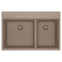 Franke Maris 33" Drop In Low Divide Double Basin Granite Kitchen Sink Oyster