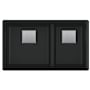 Franke Peak 32" Undermount Double Basin Granite Kitchen Sink Matte Black