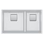 Franke Peak 32" Undermount Double Basin Granite Kitchen Sink Polar White