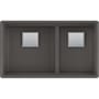 Franke Peak 32" Undermount Double Basin Granite Kitchen Sink Slate Grey