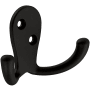 Franklin Brass Basics Double Hook Robe Hook - Pack of 10 Matte Black
