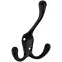 Franklin Brass Basics Triple Hook Robe Hook - Pack of 10 Matte Black