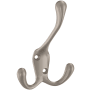 Franklin Brass Basics Triple Hook Robe Hook - Pack of 10 Nickel