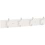 Franklin Brass Casual Curve 15-7/8 Inch Wide Coat and Hat Hook Rack with 4 Double Hooks Pure White