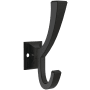 Franklin Brass Classic Edge 1 Inch Wide Coat and Hat Hook - Pack of 4 Matte Black