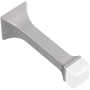 Franklin Brass Classic Edge 3 Inch Baseboard Mounted Rigid Door Stop - Pack of 5 Matte Nickel