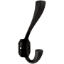 Franklin Brass Napier 1-3/16 Inch Wide Coat and Hat Hook - Pack of 4 Matte Black