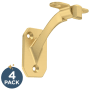 Franklin Brass Napier 2-15/16 Inch Length Hand Rail Bracket - Pack of 4 Modern Gold