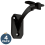 Franklin Brass Napier 2-15/16 Inch Length Hand Rail Bracket - Pack of 4 Matte Black