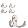 Franklin Brass Franklin Brass 1-4/5 in. Double Wall Hooks (5-Pack) Matte Nickel