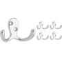 Franklin Brass Franklin Brass 1-4/5 in. Double Wall Hooks (5-Pack) Polished Chrome