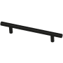 Franklin Brass 5 Inch Center to Center Bar Cabinet Pull - Pack of 5 Matte Black Antimicrobial