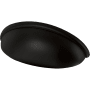 Franklin Brass Cup Pulls 3 Inch Center to Center Cup Cabinet Pull - Pack of 5 Matte Black
