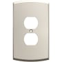 Franklin Brass Soft Arch Single Duplex Outlet - Pack of 3 Satin Nickel