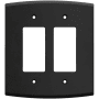 Franklin Brass Soft Arch Double Rocker Switch Outlet - Pack of 3 Matte Black