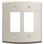 Franklin Brass Soft Arch Double Rocker Switch Outlet - Pack of 3 Satin Nickel
