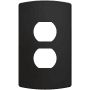 Franklin Brass Soft Modern Single Duplex Outlet - Pack of 3 Matte Black