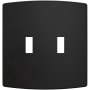 Franklin Brass Soft Modern Double Toggle Switch Outlet - Pack of 3 Matte Black