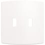 Franklin Brass Soft Modern Double Toggle Switch Outlet - Pack of 3 Pure White