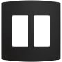 Franklin Brass Soft Modern Double Rocker Switch Outlet - Pack of 3 Matte Black