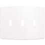Franklin Brass Soft Modern Triple Toggle Switch Outlet - Pack of 2 Pure White