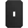 Franklin Brass Stepped Geometric Single Toggle Switch Outlet - Pack of 3 Matte Black