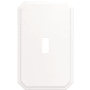 Franklin Brass Stepped Geometric Single Toggle Switch Outlet - Pack of 3 Pure White