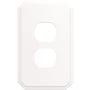 Franklin Brass Stepped Geometric Single Duplex Outlet - Pack of 3 Pure White