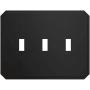 Franklin Brass Stepped Geometric Triple Toggle Switch Outlet - Pack of 2 Matte Black