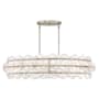 Fredrick Ramond Rene 8 Light 45" Wide Ring Chandelier with Pressed Glass Disks Glacial