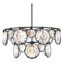 Fredrick Ramond Nala 15 Light 40" Wide Crystal Waterfall Chandelier Black