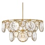 Fredrick Ramond Nala 15 Light 40" Wide Crystal Waterfall Chandelier Heritage Brass