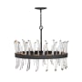 Fredrick Ramond Revel 8 Light 28" Wide Crystal Drum Chandelier Black