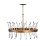 Fredrick Ramond Revel 8 Light 28" Wide Crystal Drum Chandelier Burnished Gold