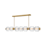 Fredrick Ramond Reign 70" Wide Linear Chandelier Lacquered Brass