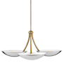 Fredrick Ramond Glenn 3 Light 36" Wide Chandelier Heritage Brass / Chrome