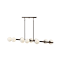 Fredrick Ramond Selene 10 Light 55" Wide Linear Chandelier Black Oxide