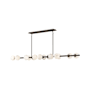 Fredrick Ramond Selene 14 Light 74" Wide Linear Chandelier Black Oxide