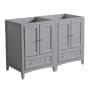 Fresca Oxford 48" Double Free Standing MDF Vanity Cabinet Only - Less Vanity Top Gray