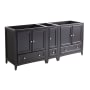 Fresca Oxford 71" Double Free Standing MDF Vanity Cabinet Only - Less Vanity Top Espresso
