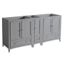 Fresca Oxford 71" Double Free Standing MDF Vanity Cabinet Only - Less Vanity Top Gray
