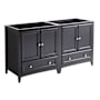 Fresca Oxford 60" Double Free Standing Vanity Cabinet - Less Vanity Top Espresso